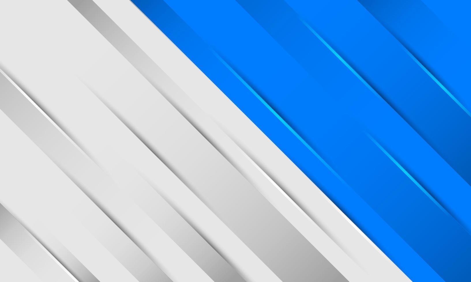 Blue and white geometric stripes shape background. vector