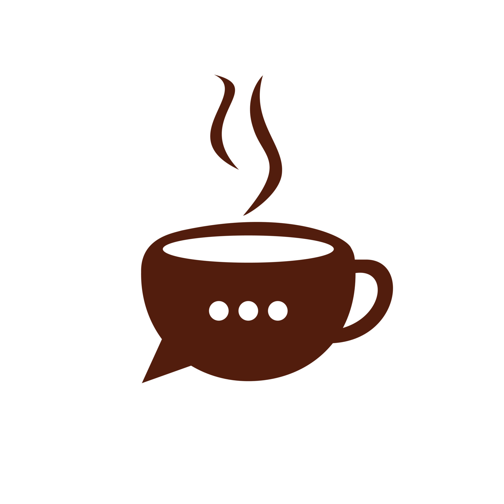 Coffee chat vector logo design. Coffee talk forum logo design template Coffee chat vector logo design. Coffee talk forum logo design template