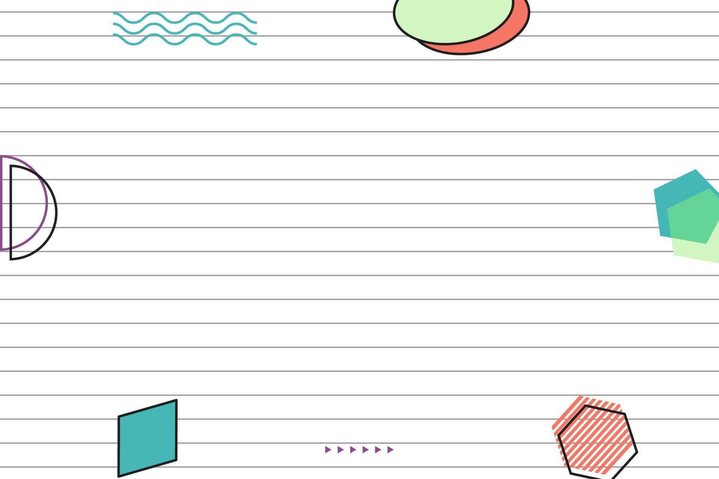 flat striped lines black grid geometric memphis background vector