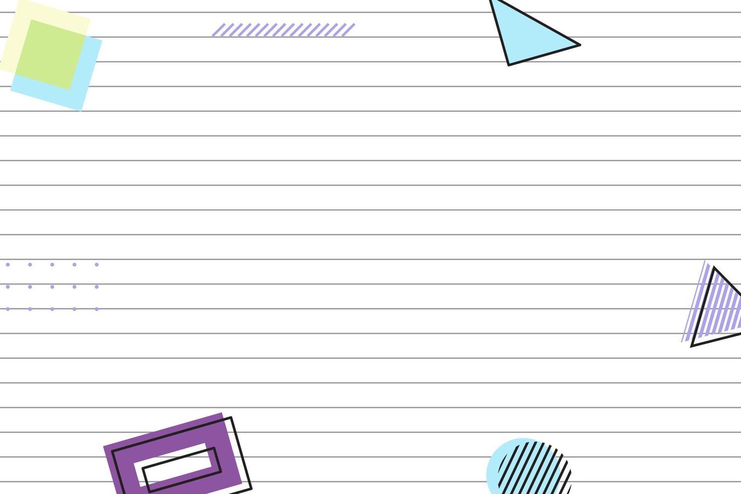 flat striped lines black grid geometric memphis background vector