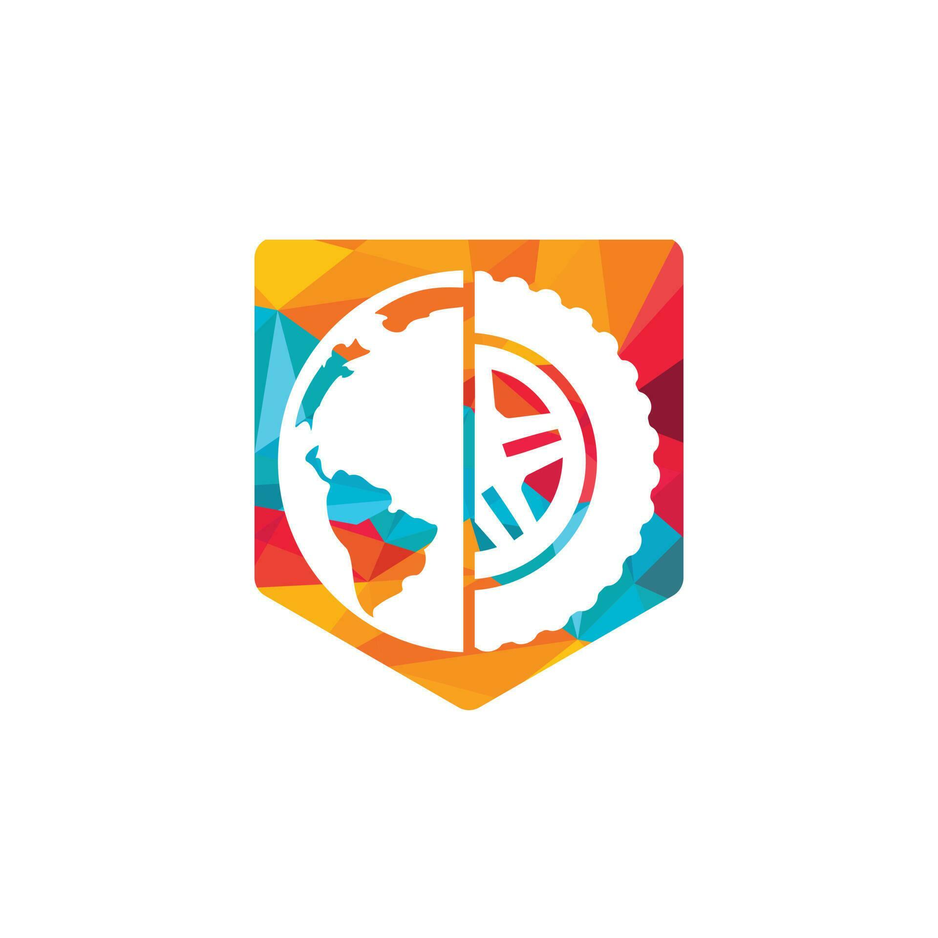 Tire world vector logo template. Vector wheel and logo
