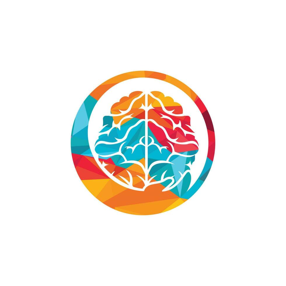 diseño del logotipo del vector de cuidado cerebral. concepto de diseño de logotipo de cuidado inteligente.