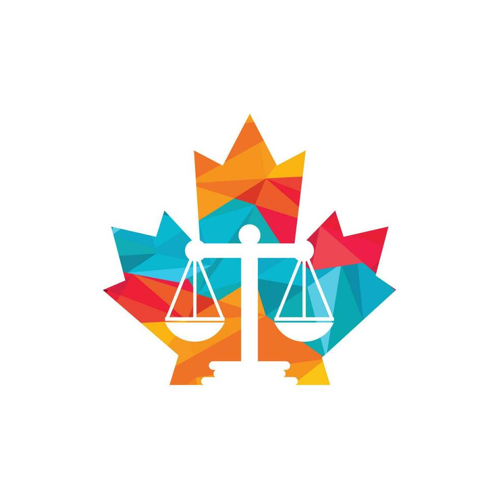 Canada law vector logo design. Law firm vector logo concept.
