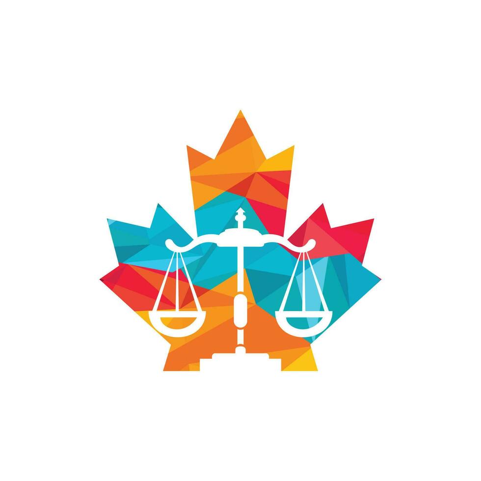 Canada law vector logo design. Law firm vector logo concept.