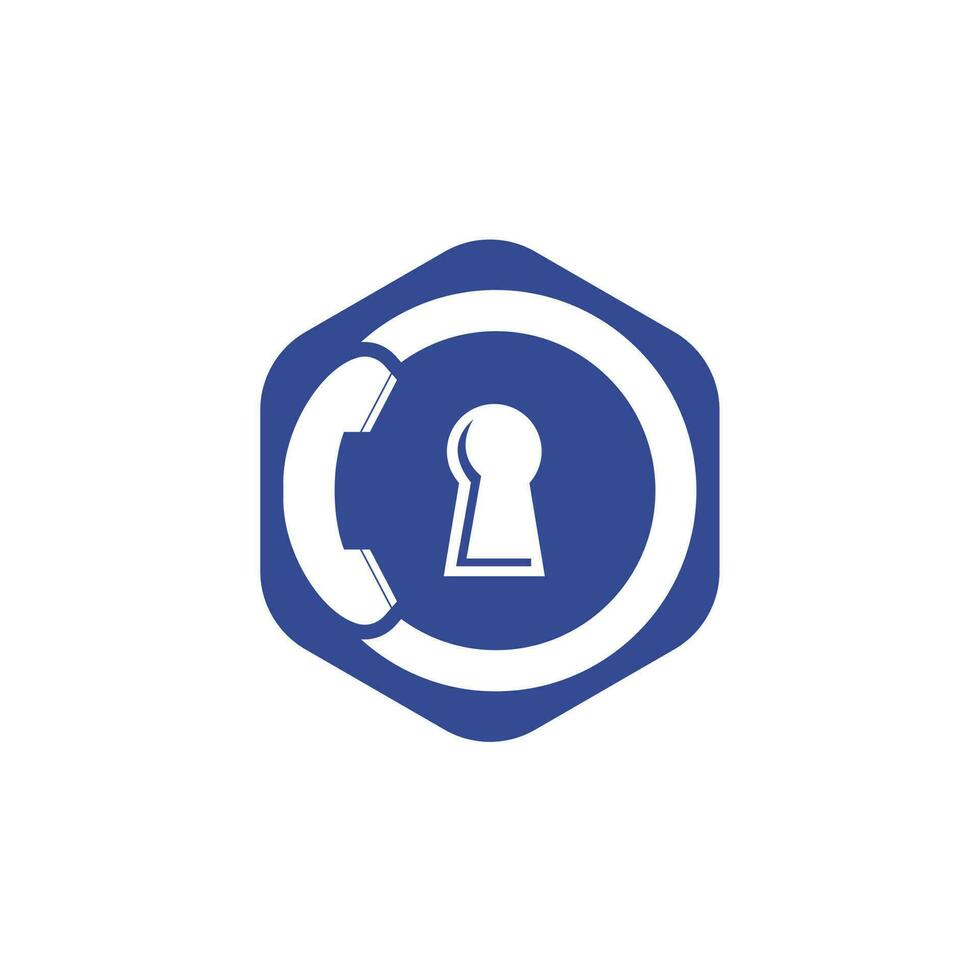 Secure Call Icon Logo Design. vector