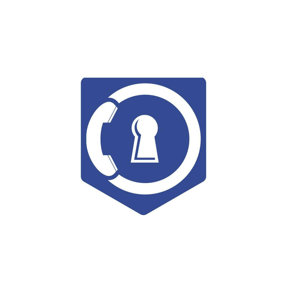 Secure Call Icon Logo Design. vector