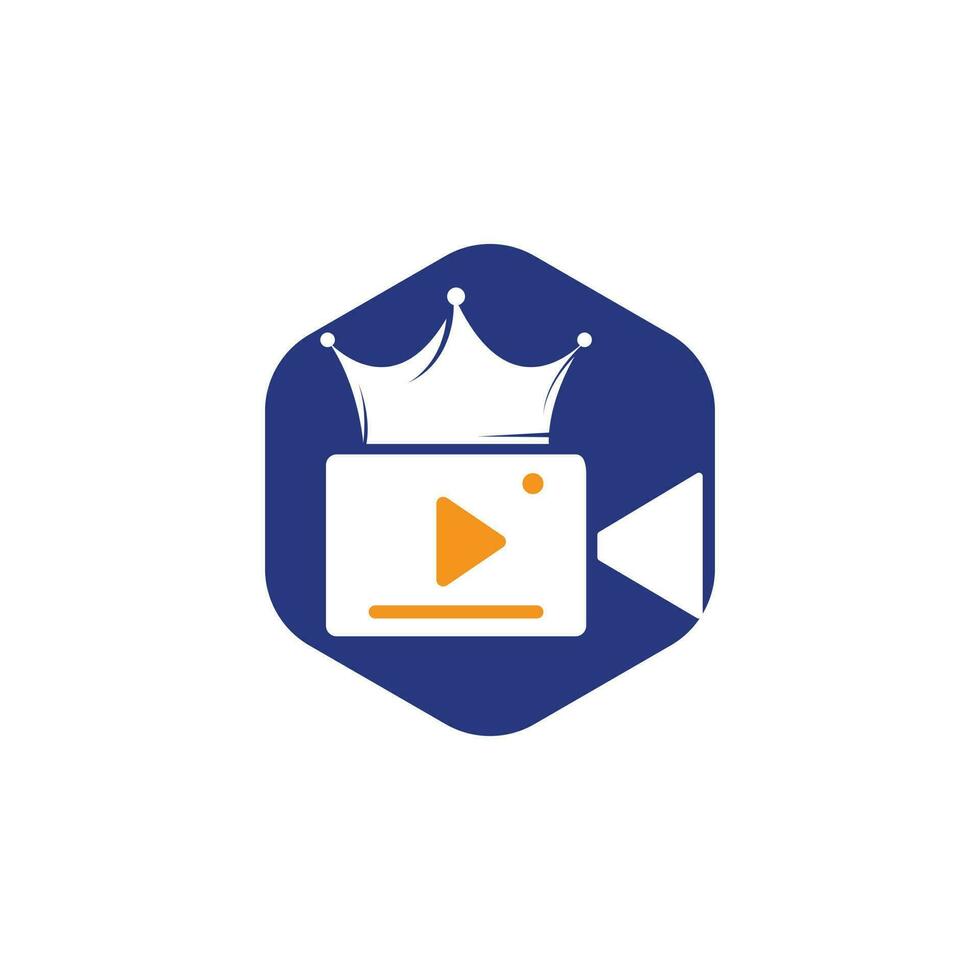 King Video vector logo design template. Royal film logo design vector.