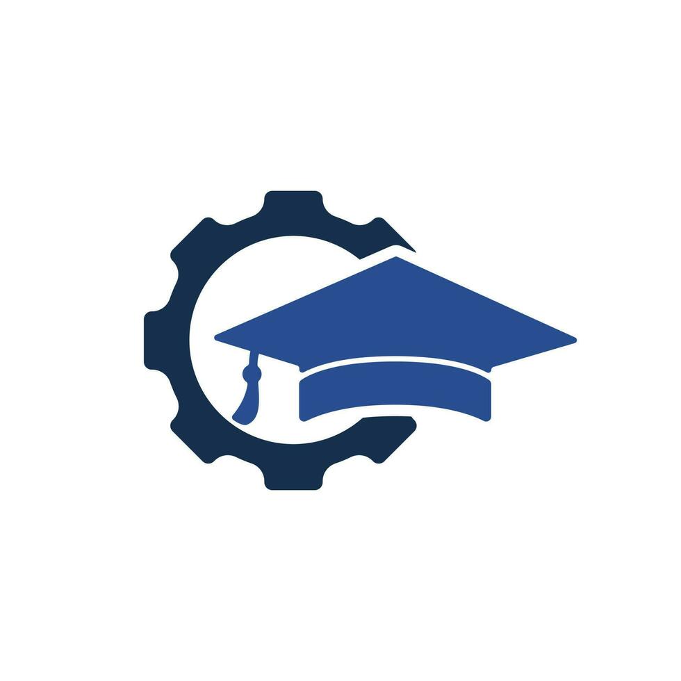 diseño de logotipo de vector de educación de ingeniería industrial. plantilla de logotipo de vector de equipo de estudiante.