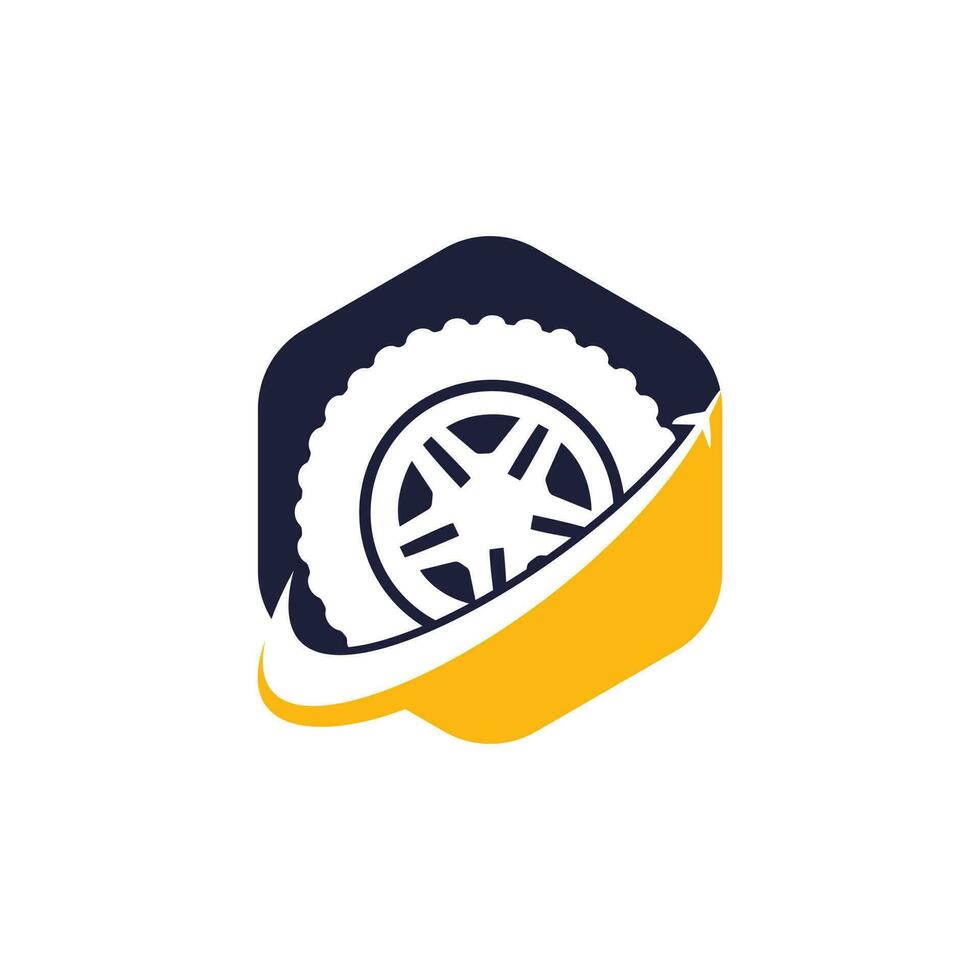 Tire travel vector logo design template.