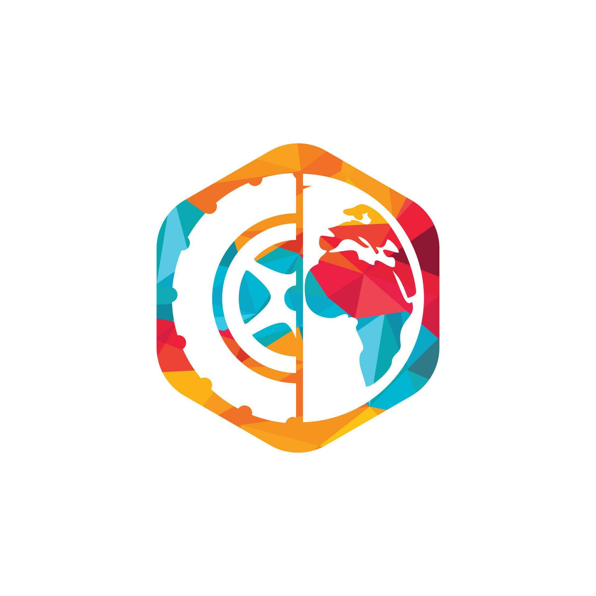Tire world vector logo template. Vector wheel and logo combination. 11405988 Vector Art