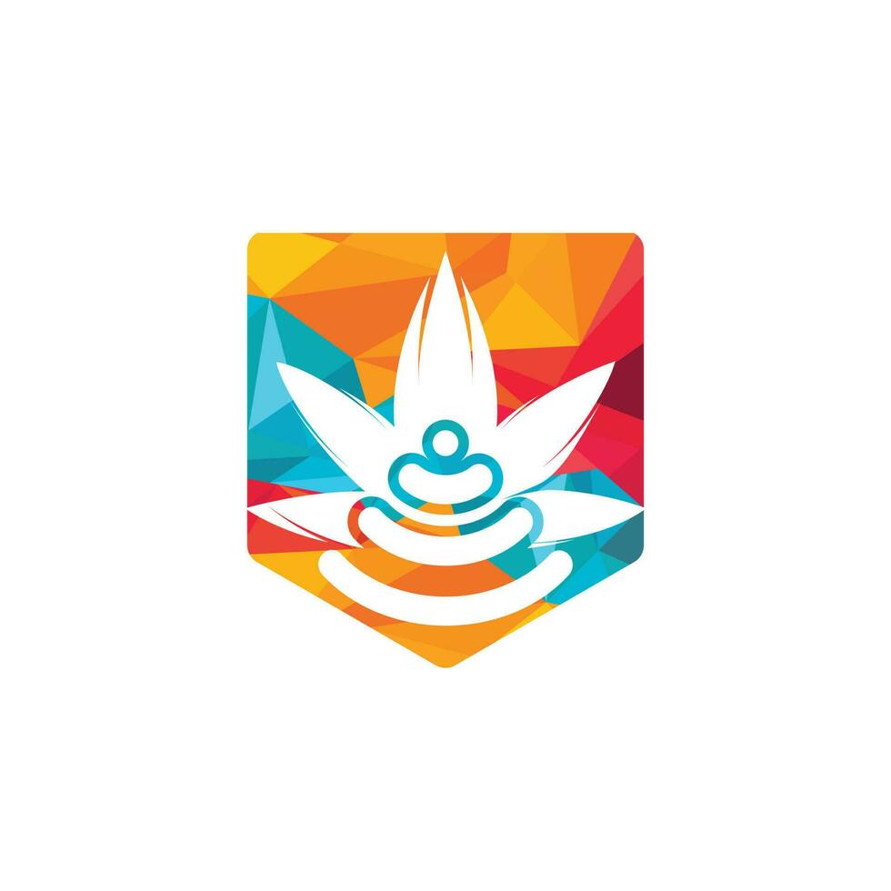 diseño del logotipo del vector wifi de cannabis. cáñamo y símbolo o icono de señal.