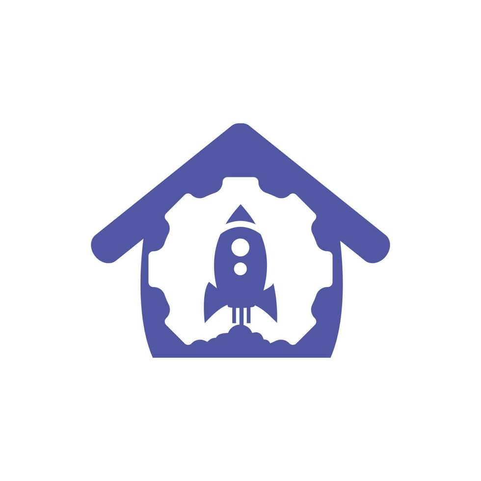 Rocket Gear vector logo design template.