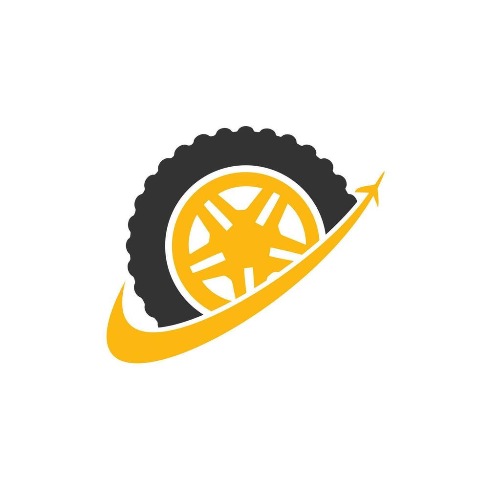 Tire travel vector logo design template.