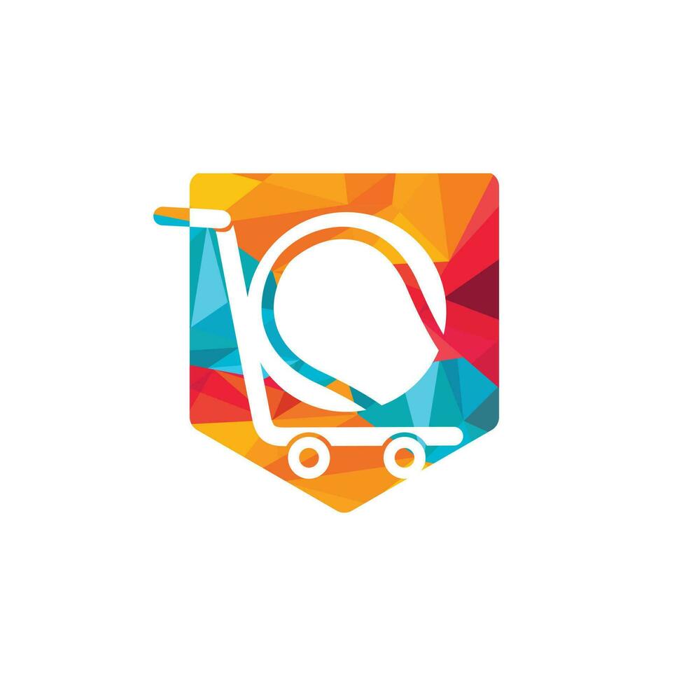 Tennis ball and trolley logo design. Tennis shopping logo design concept. vector