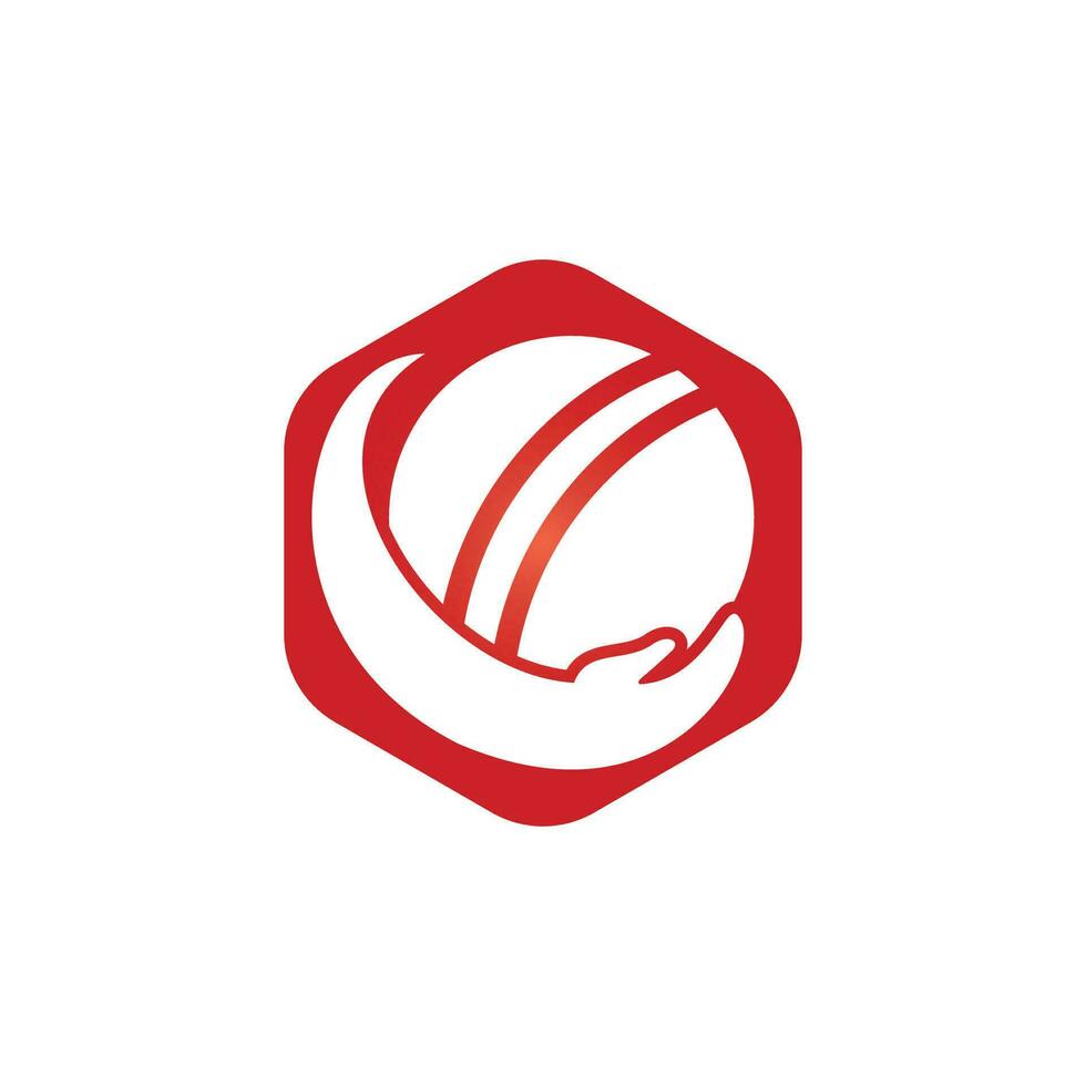 Cricket care vector logo design. Cricket insurance logo design concept.