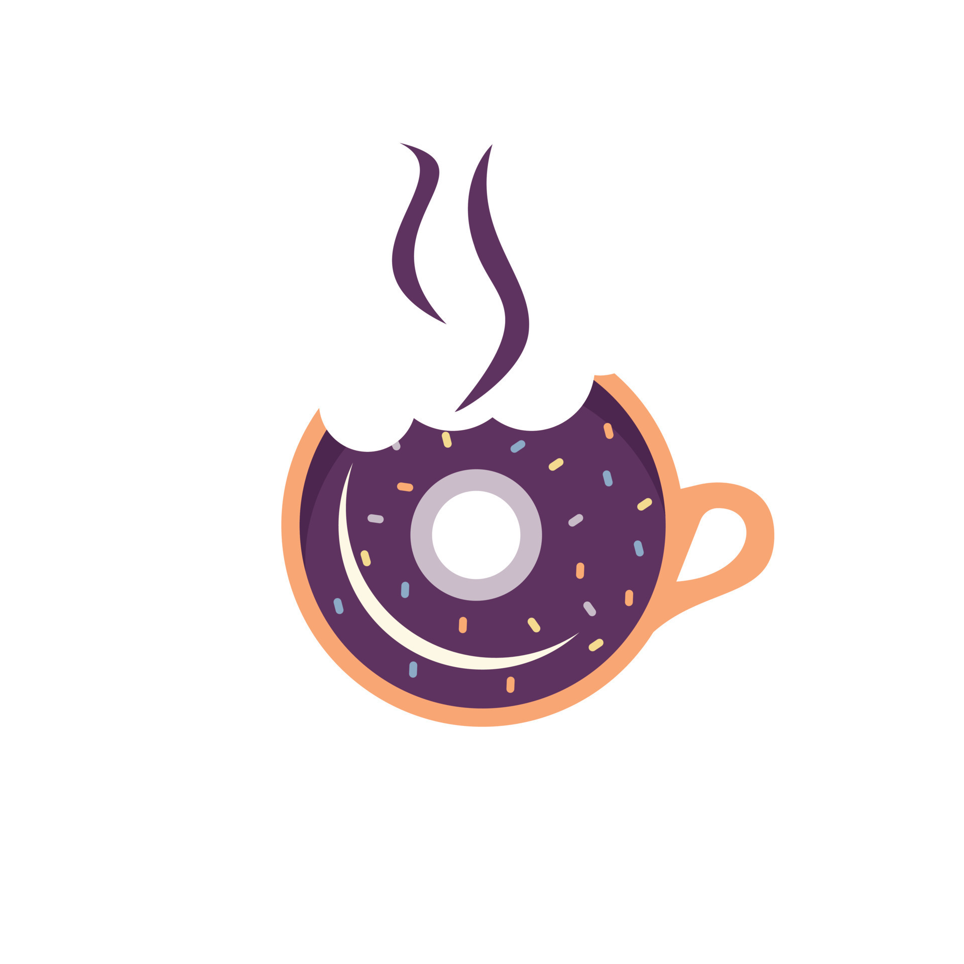 Coffee and donuts logo template design. Donuts shop logo. 11406627