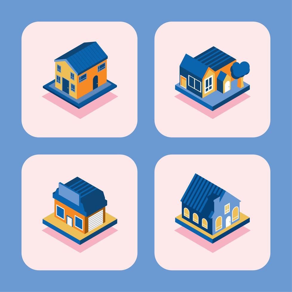 real estate buildings vector