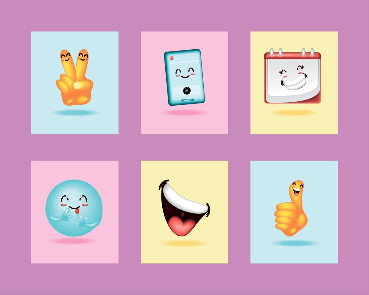 set world smile day vector