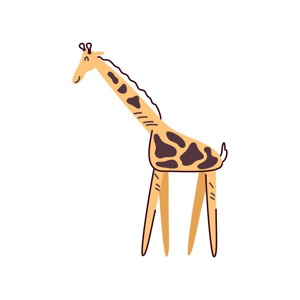 cute giraffe animal vector