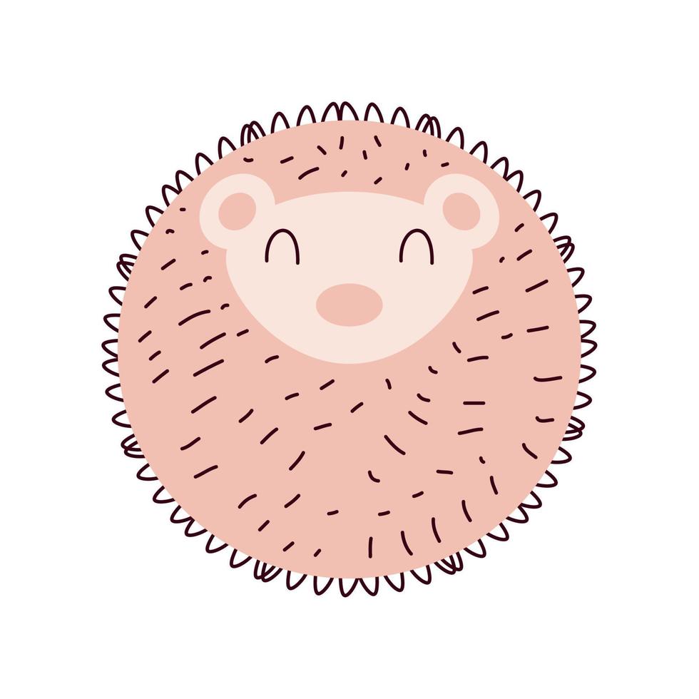 cute hedgehog animal vector