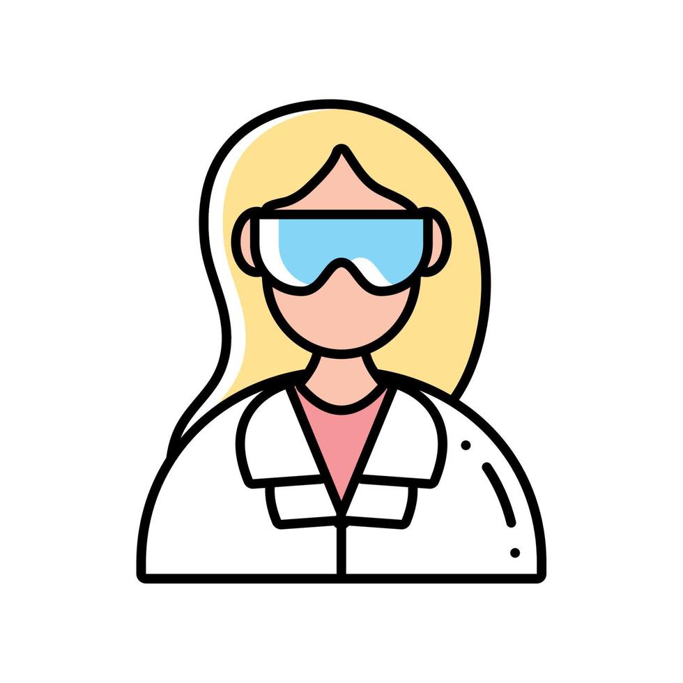 female scientist biologist vector