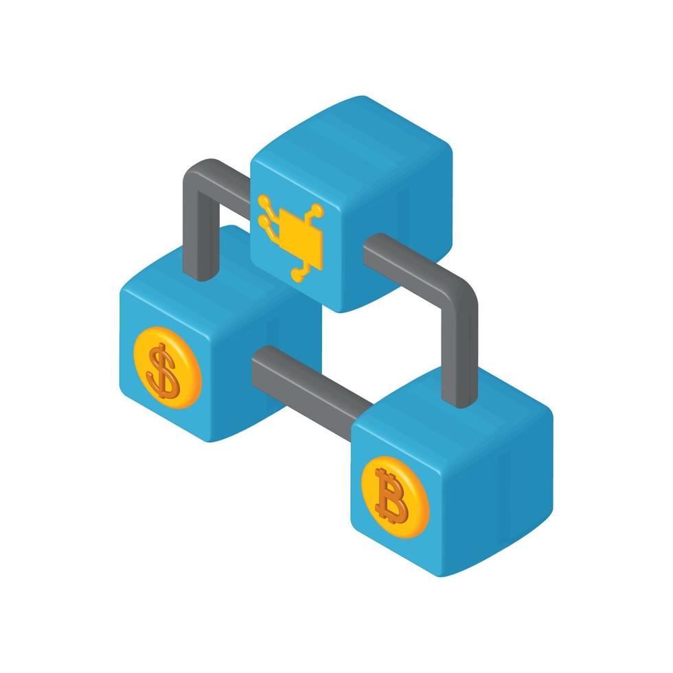 fintech bitcoin blockchain vector