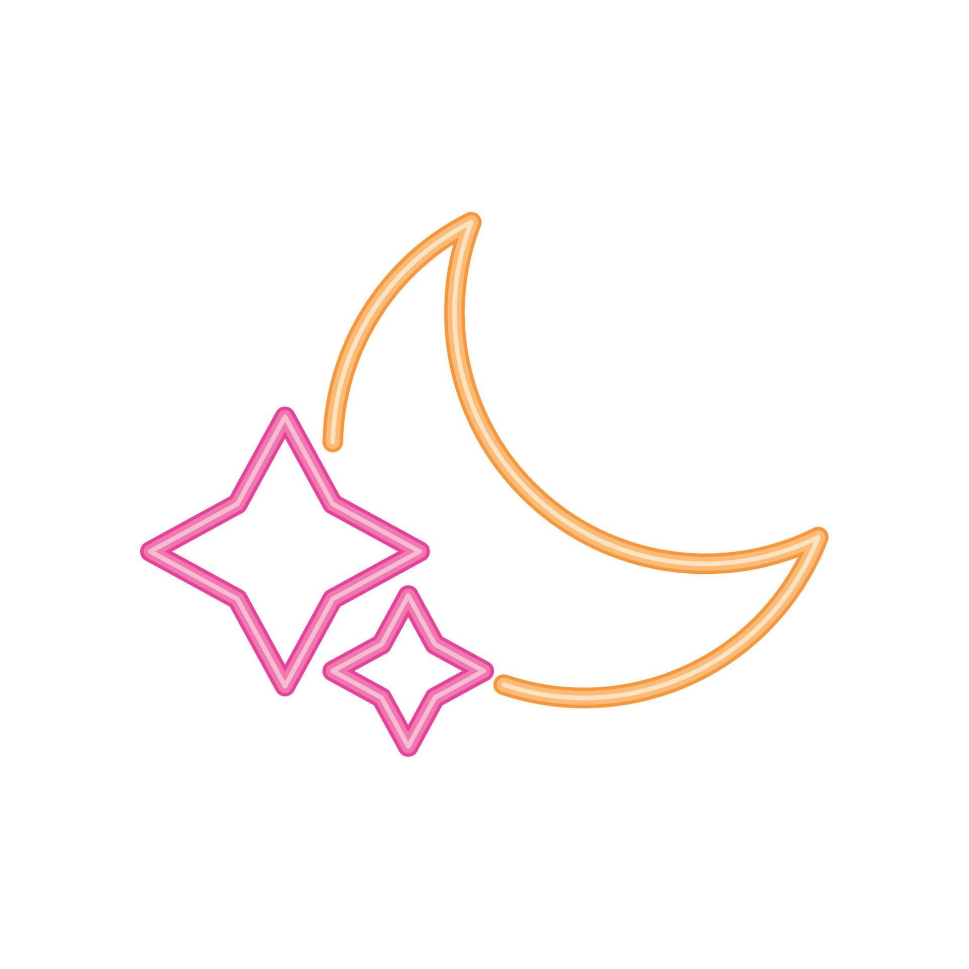 neon moon and stars 11407035 Vector Art at Vecteezy