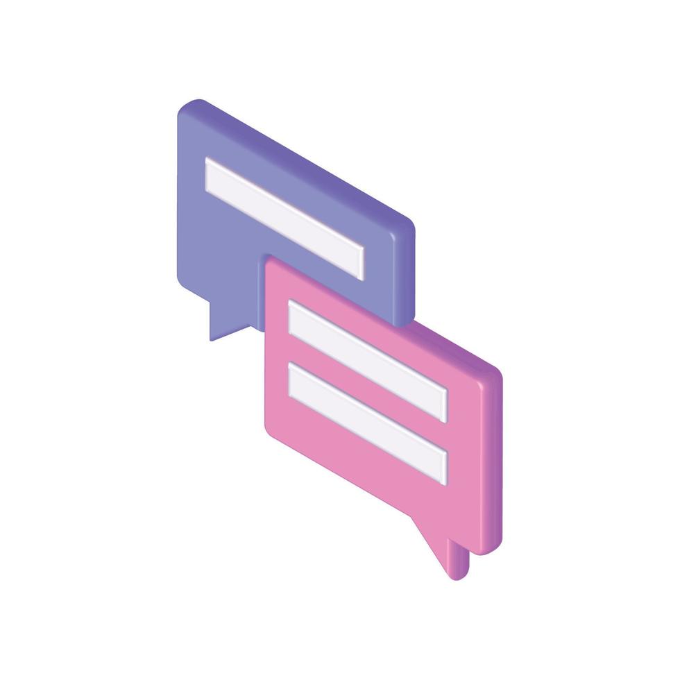 isometric speech bubble vector