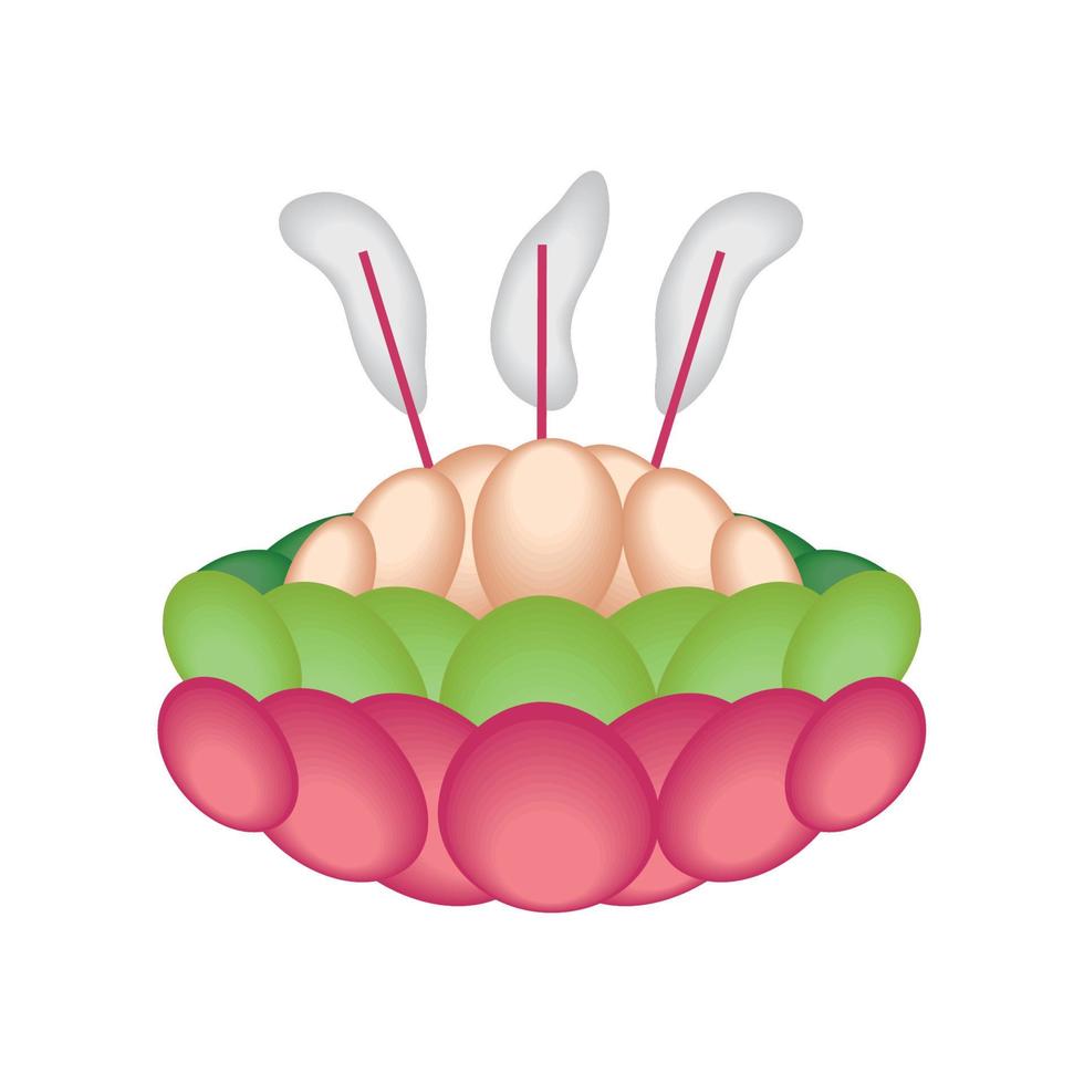 varitas de incienso en flor vector