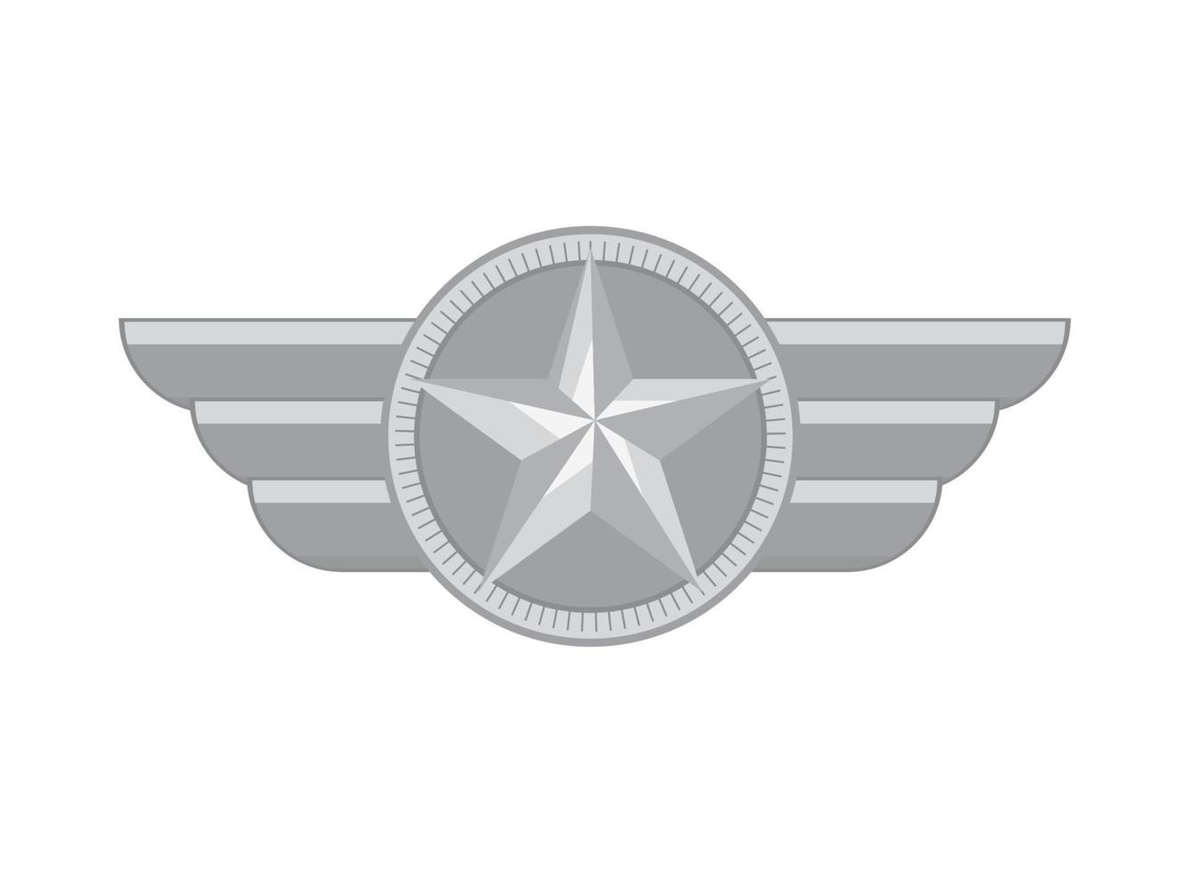 estrella insignia militar vector