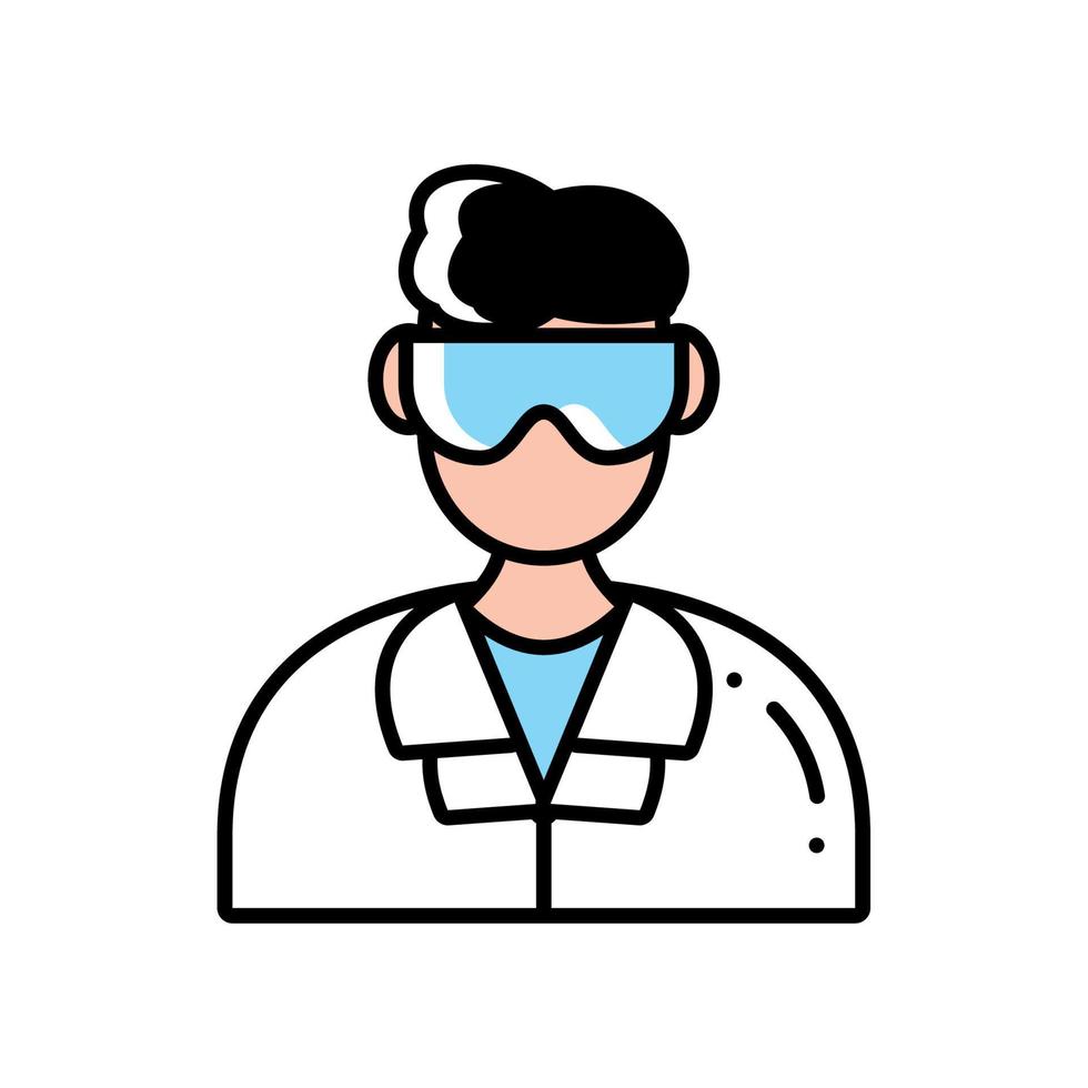 male scientist biologist vector