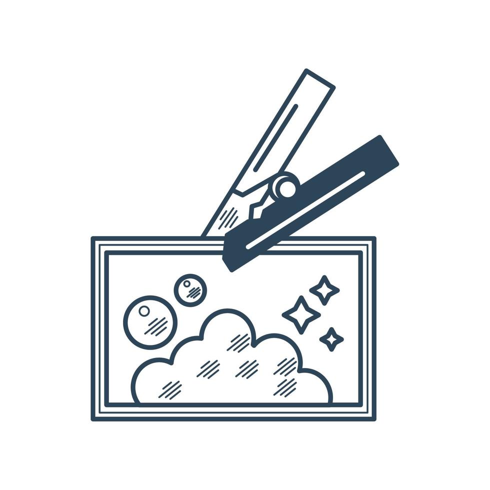 laundry clean icon vector
