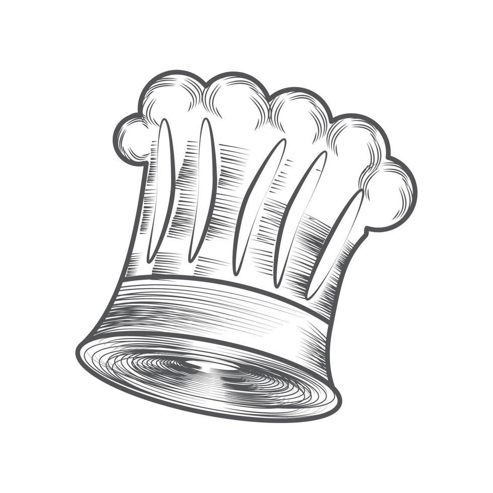 chef hat kitchen icon vector