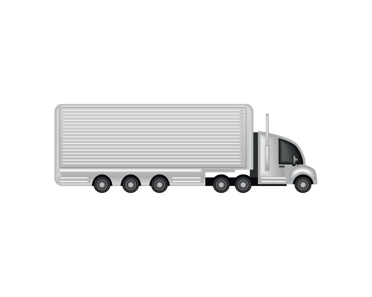 cargo truck mockup vector