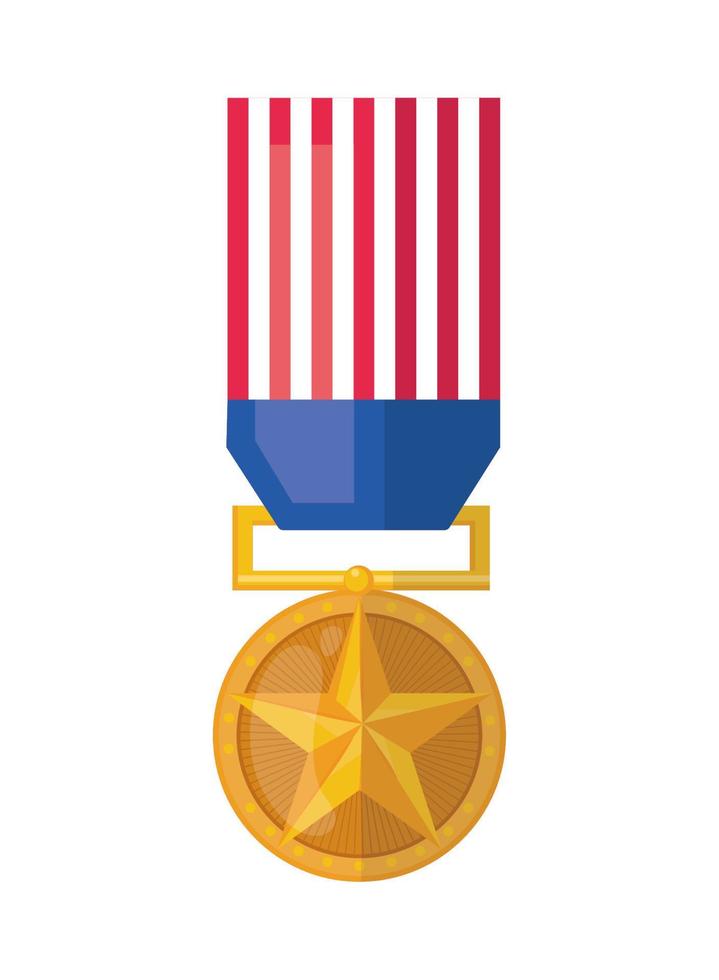 medalla de la bandera estadounidense vector