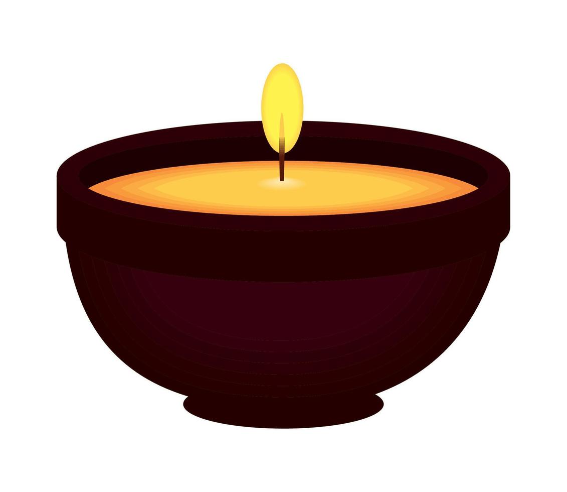 diwali diya flame vector