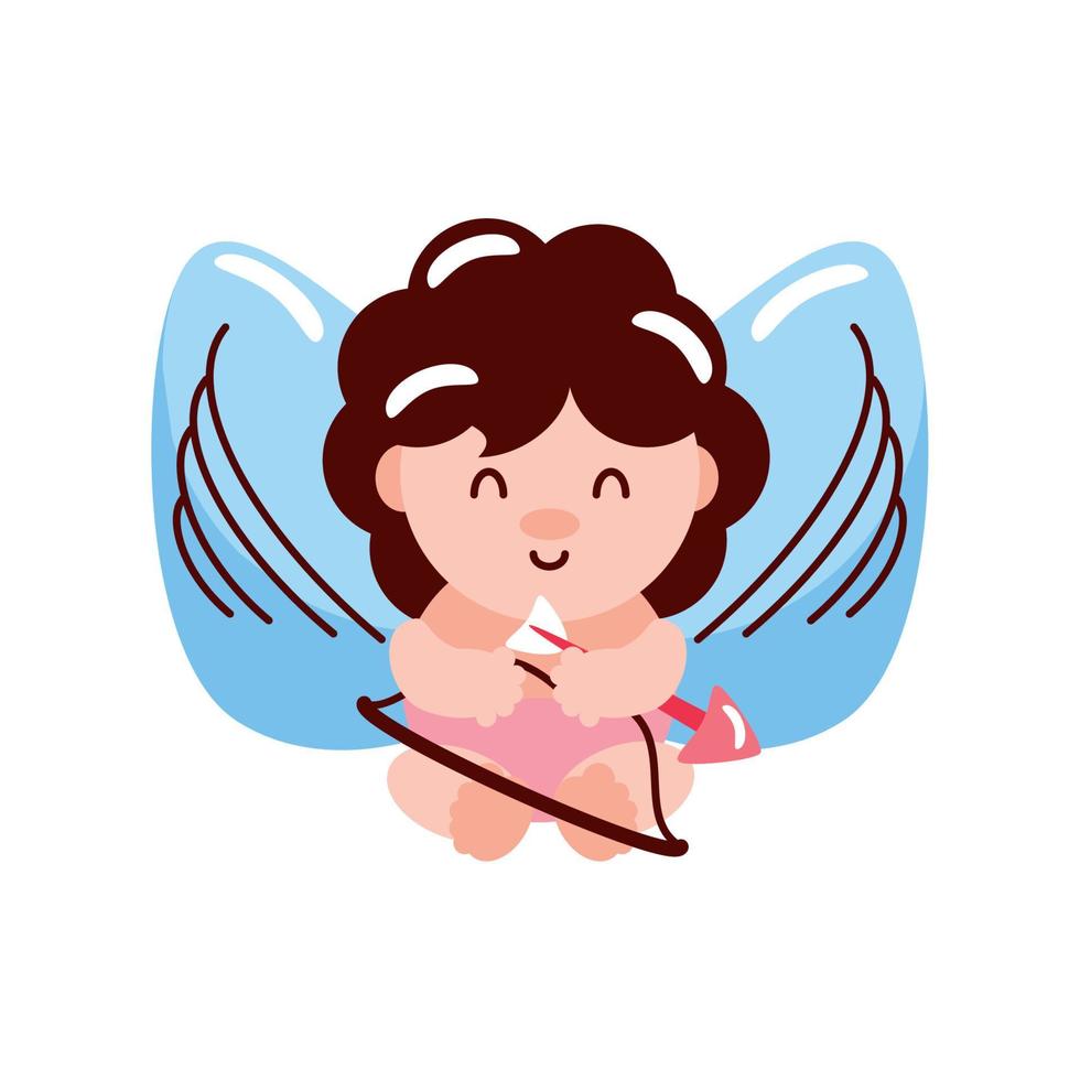 Cupido amor personaje vector