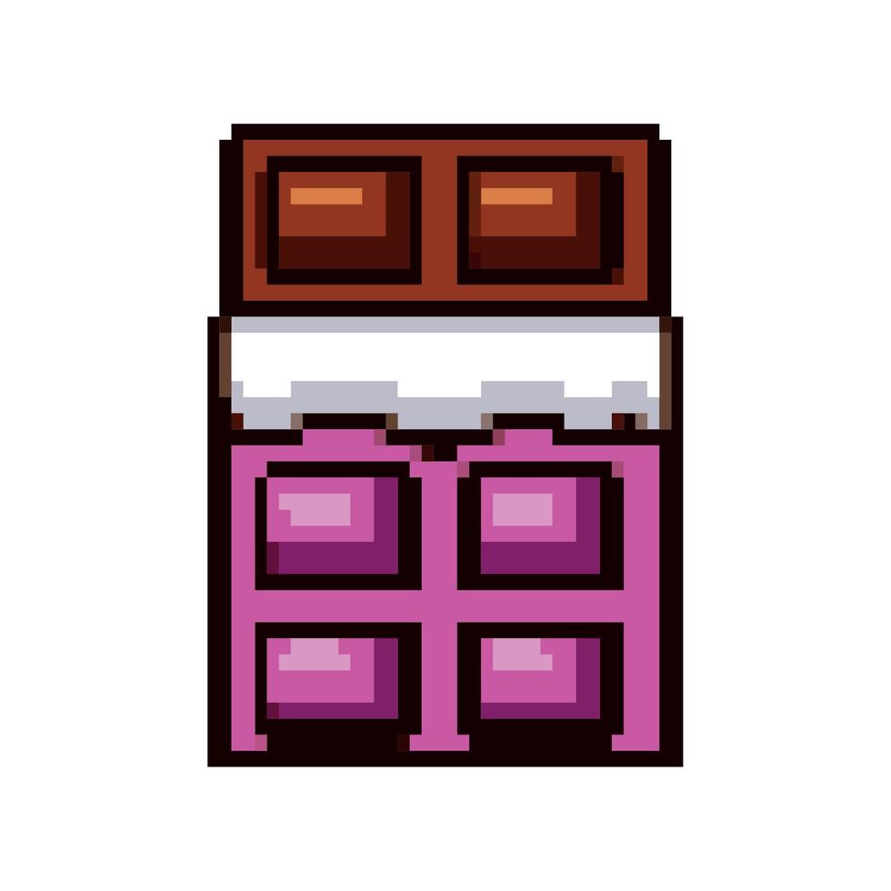 chocolate bar pixel art vector