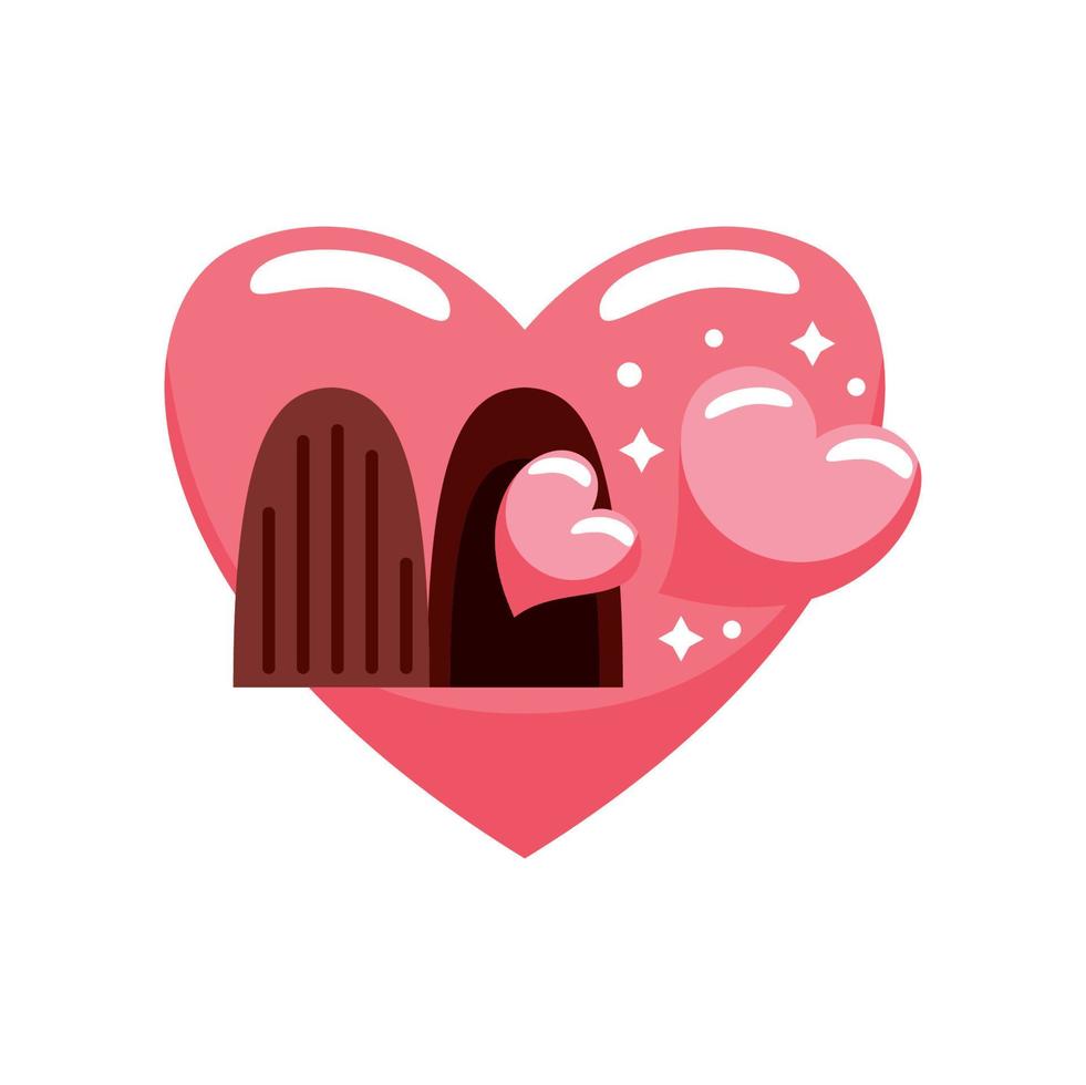 heart with door open vector