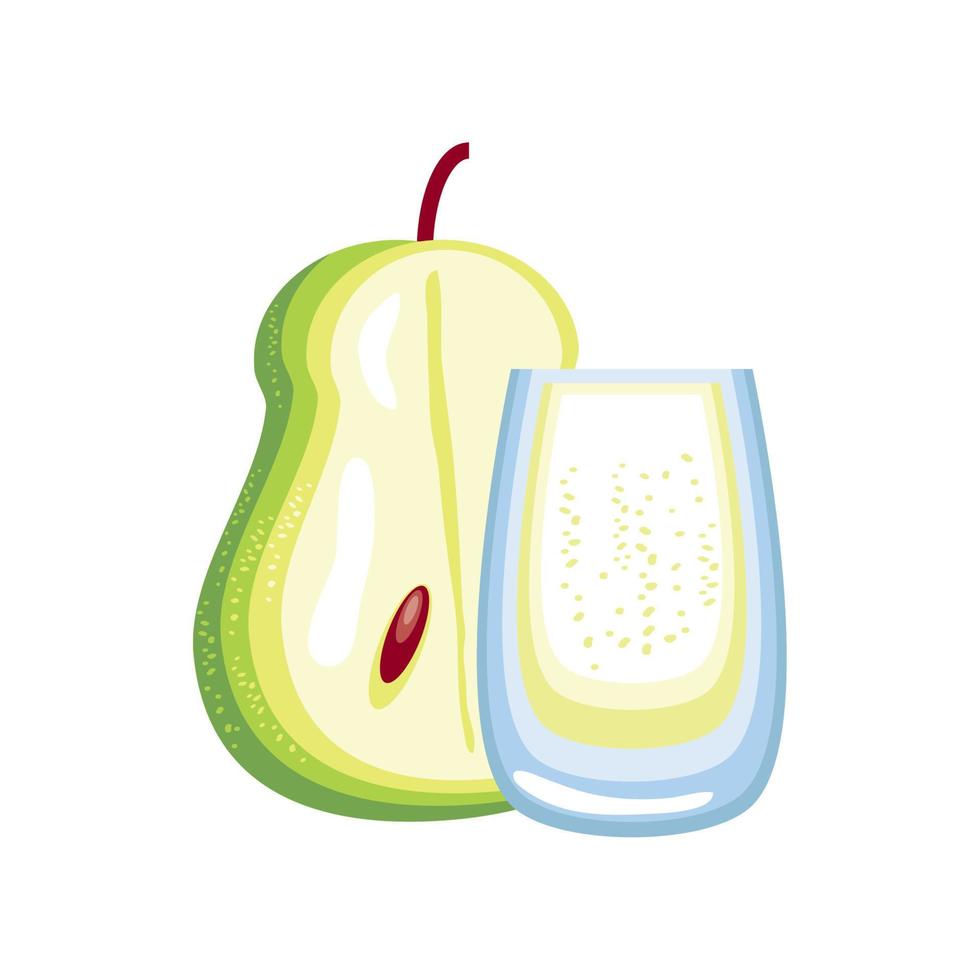 pear fresh juice vector