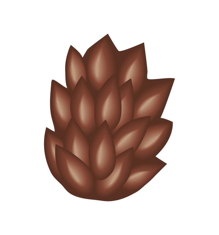 nut flat isolated vector