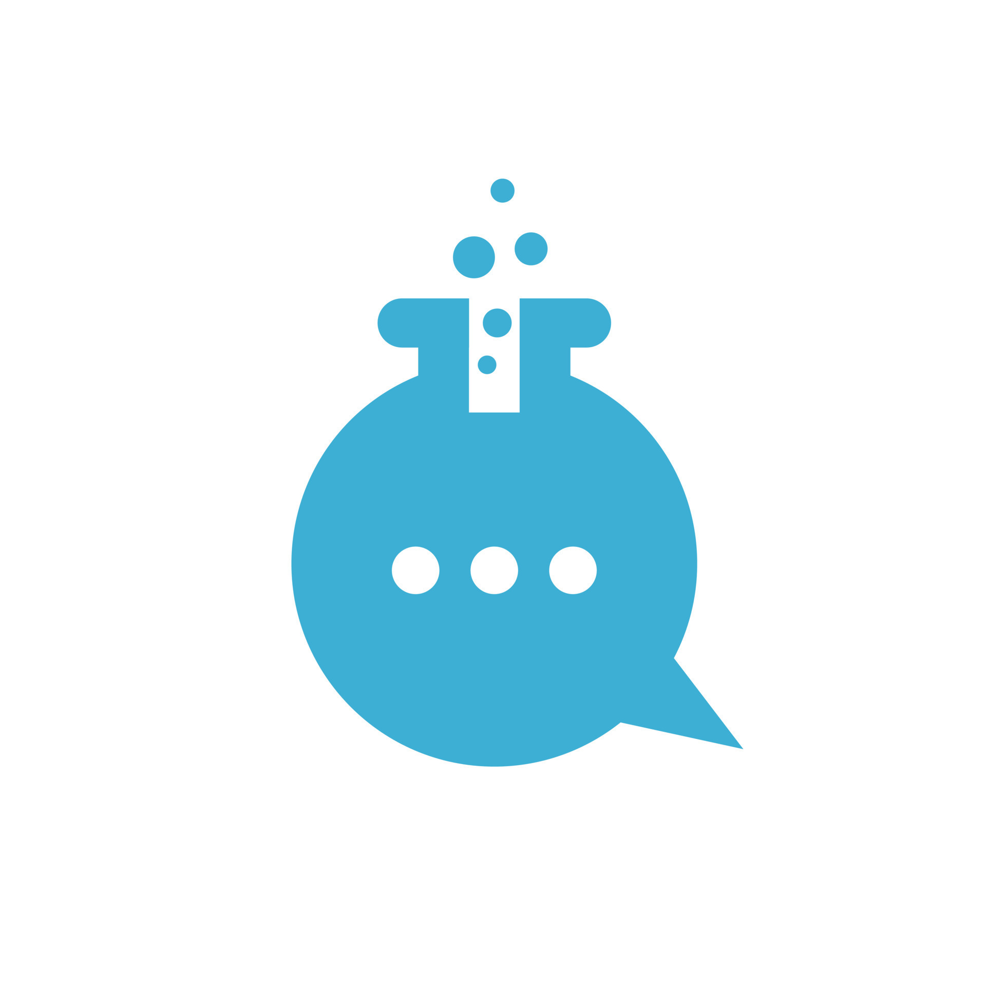 Lab chat vector logo design. Lab talk logo design. Research and Science