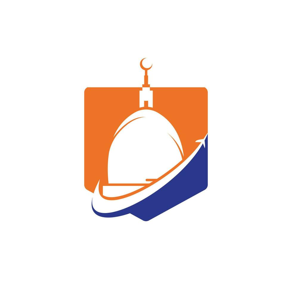 Islamic travel and tour vector logo design.