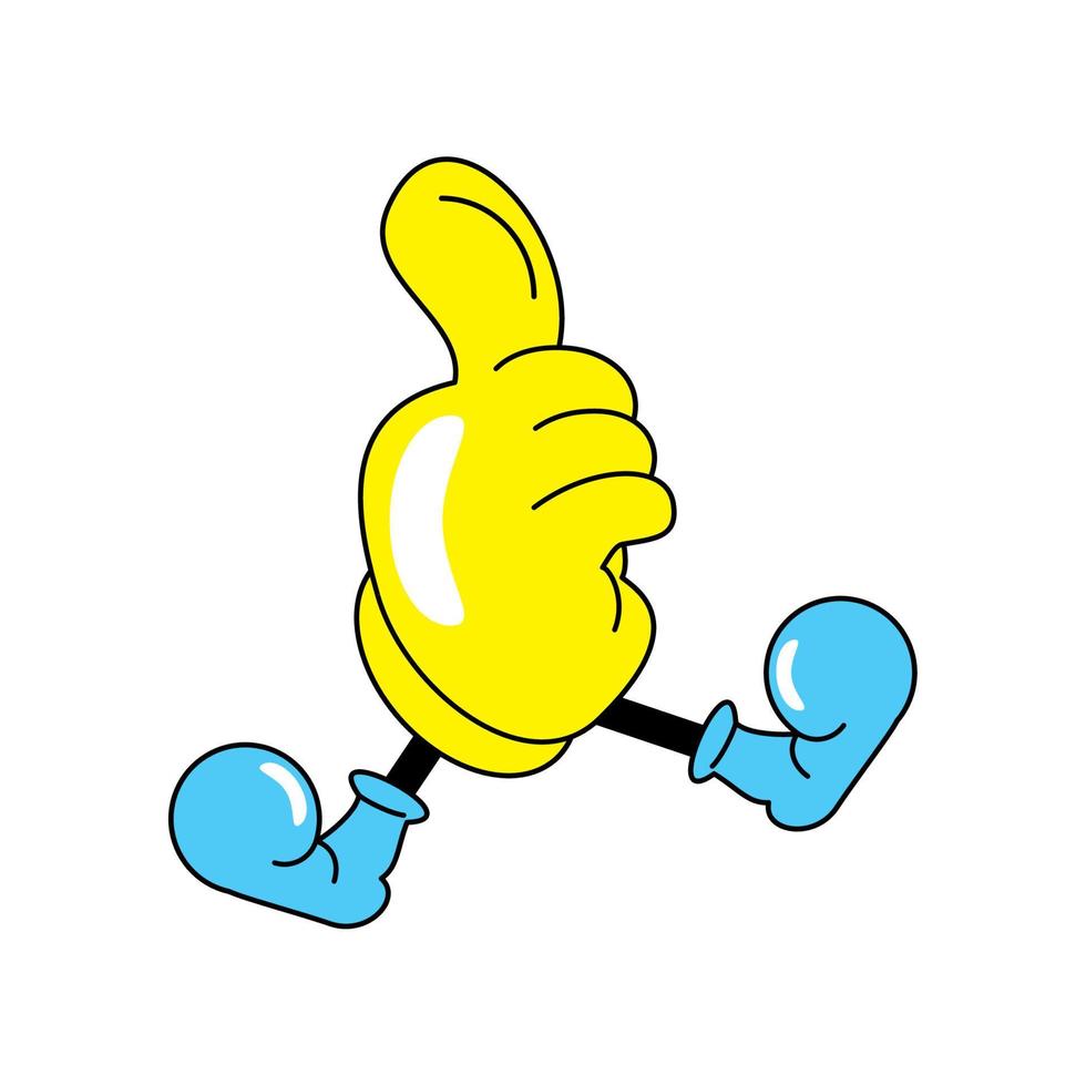 hand thumb up cartoon vector