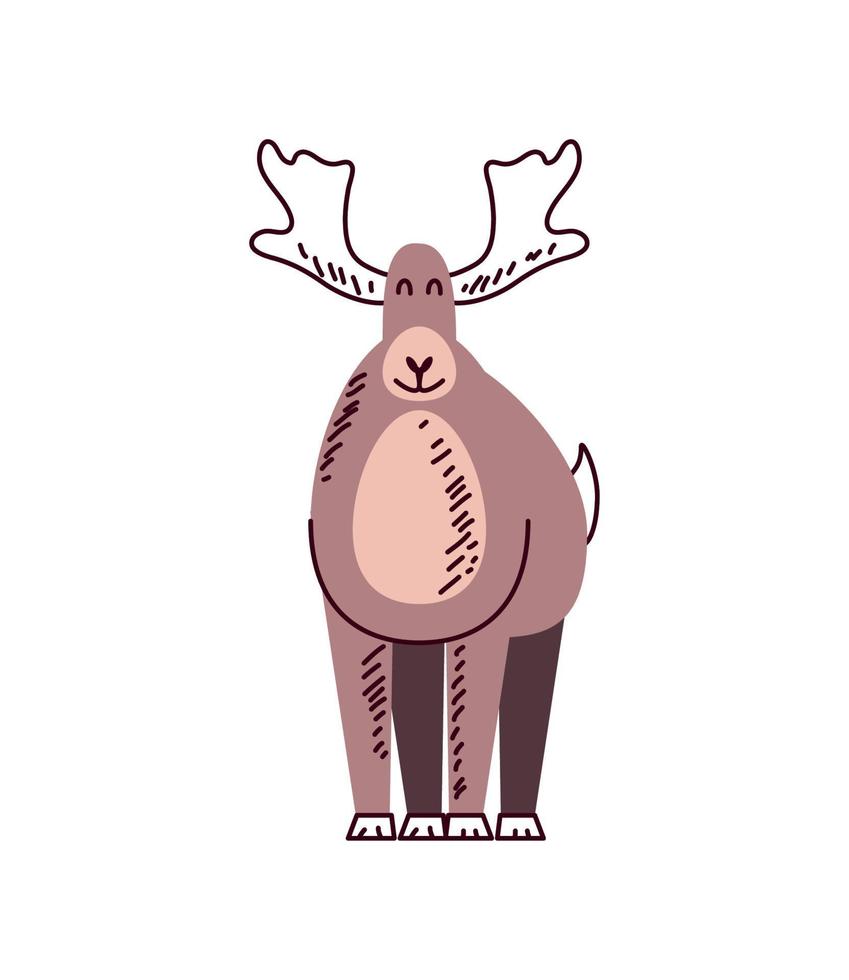 cute moose animal vector