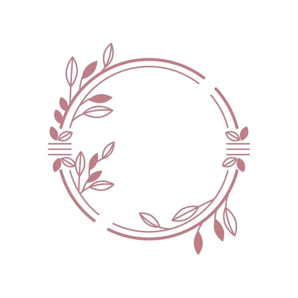 round frame beauty vector