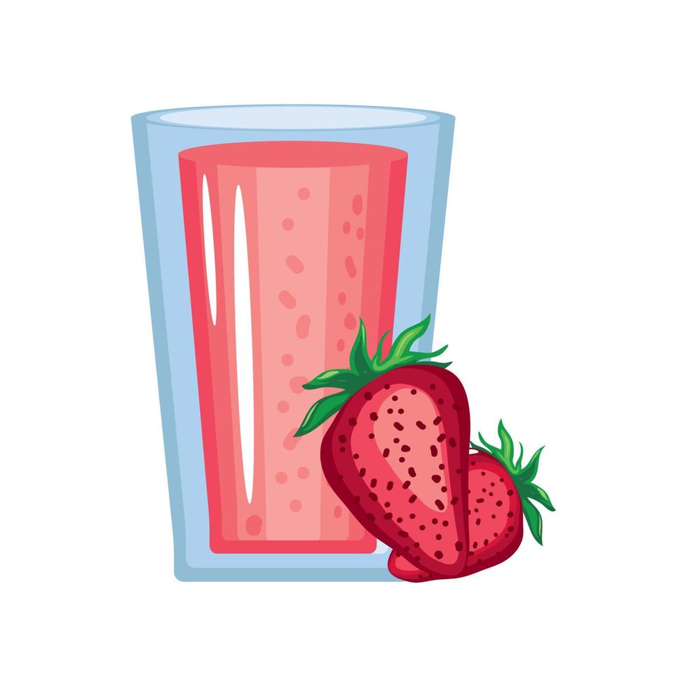 sweet strawberry juice vector