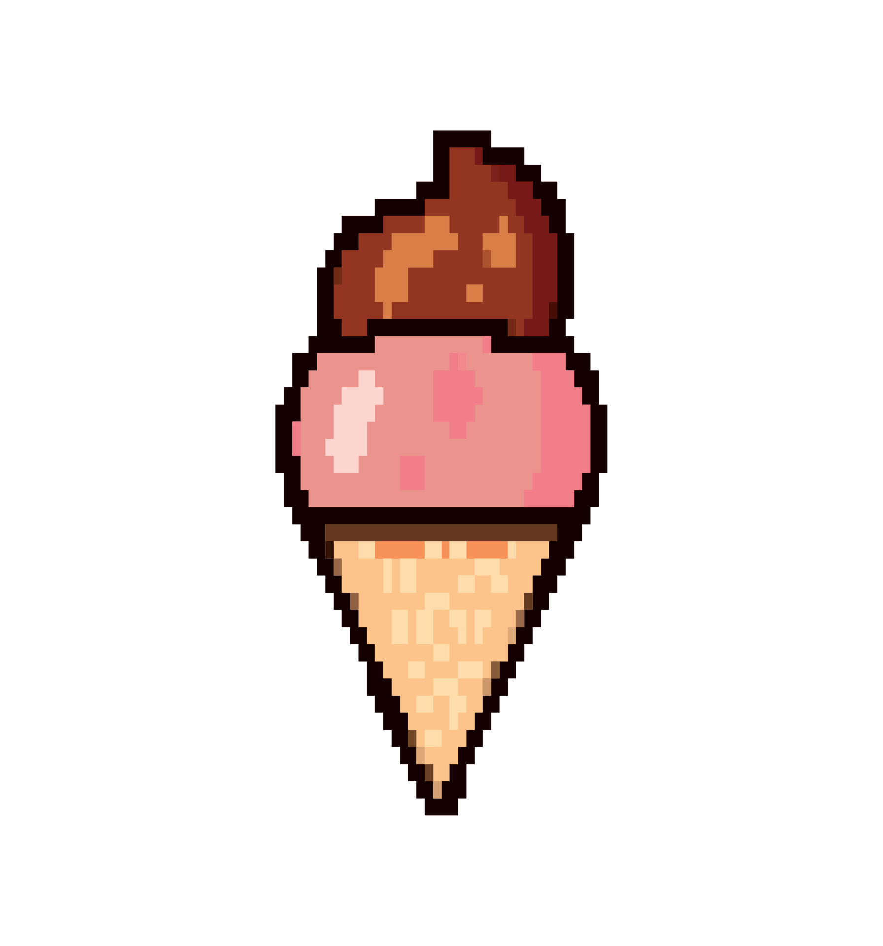ice cream pixel art 11407411 Vector Art at Vecteezy