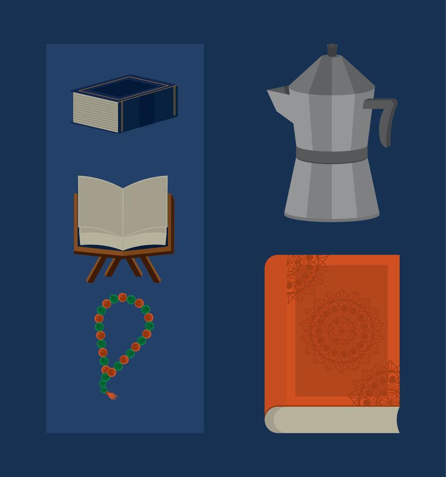 set of muslim culture vector