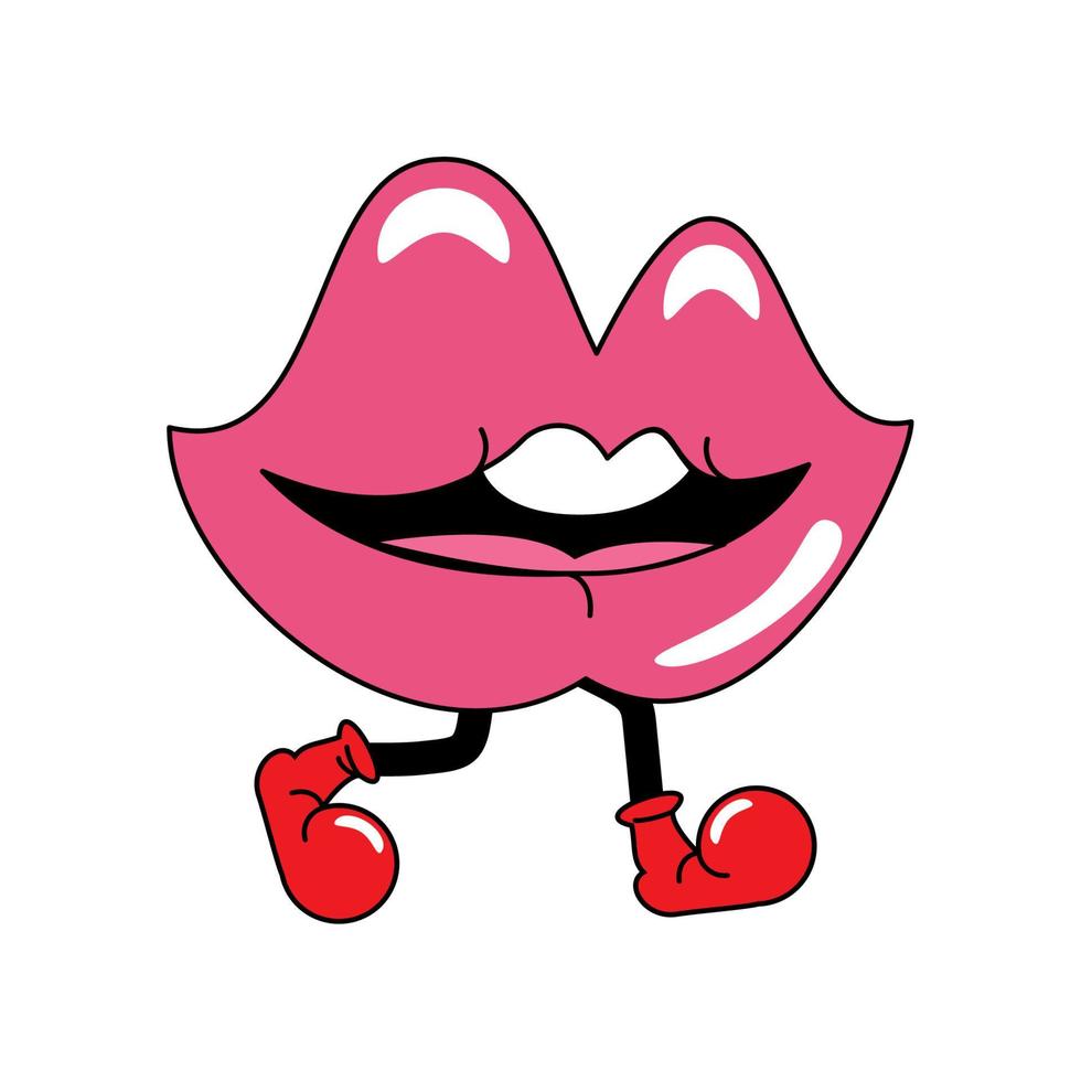 mouth traditional cartoon vector